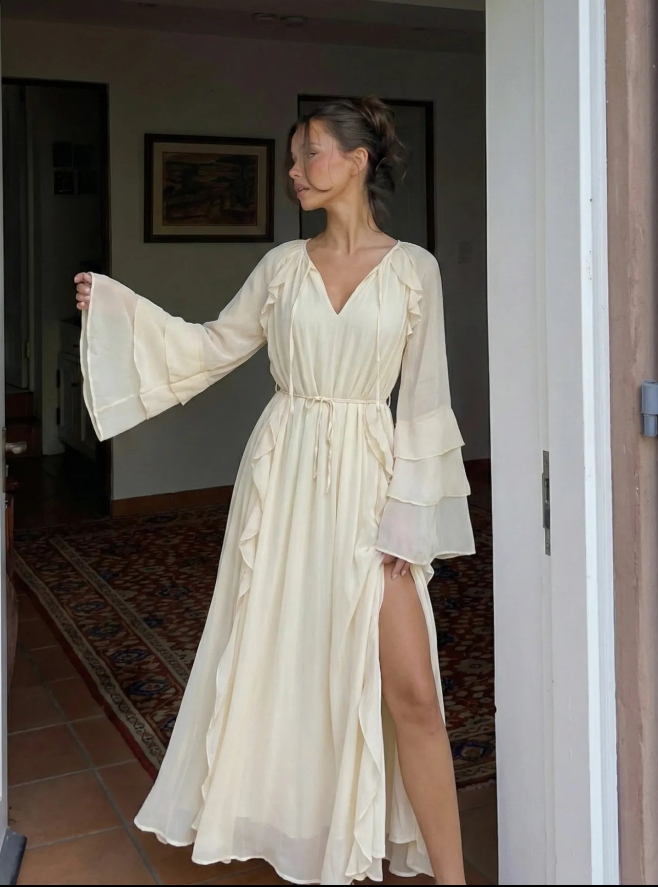 Robe à volant